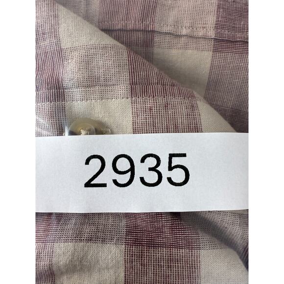 Nordstrom Size S Trim Fit Checker Casual Button Shirt Long Sleeve Collared - Picture 8 of 8